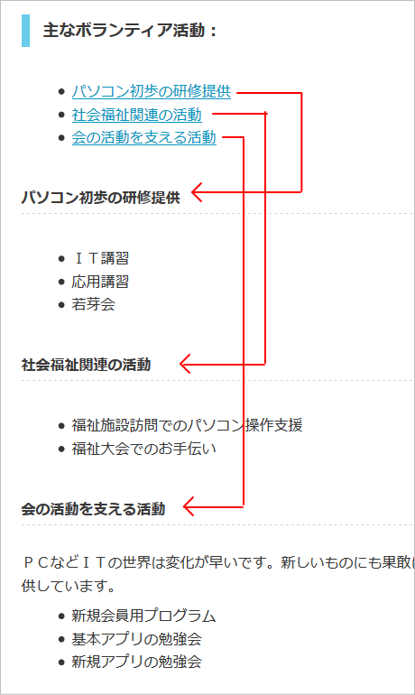 サイト内リンク