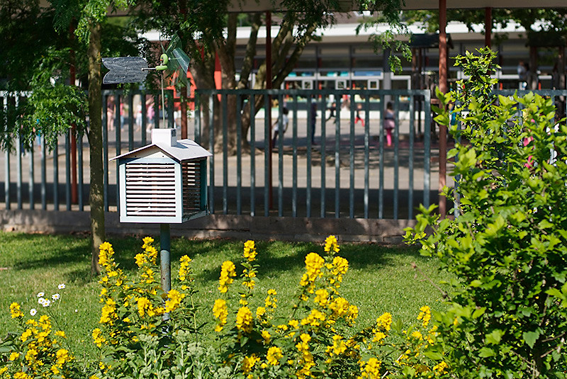 Wetterstation im Schulgarten