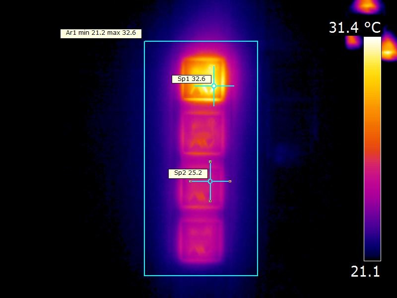 Auffälliger Temperaturunterschied von Jalousieeinbauschalter