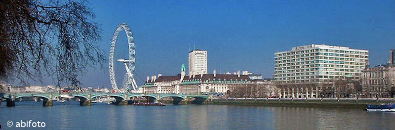 London Eye an der Themse in London/England
