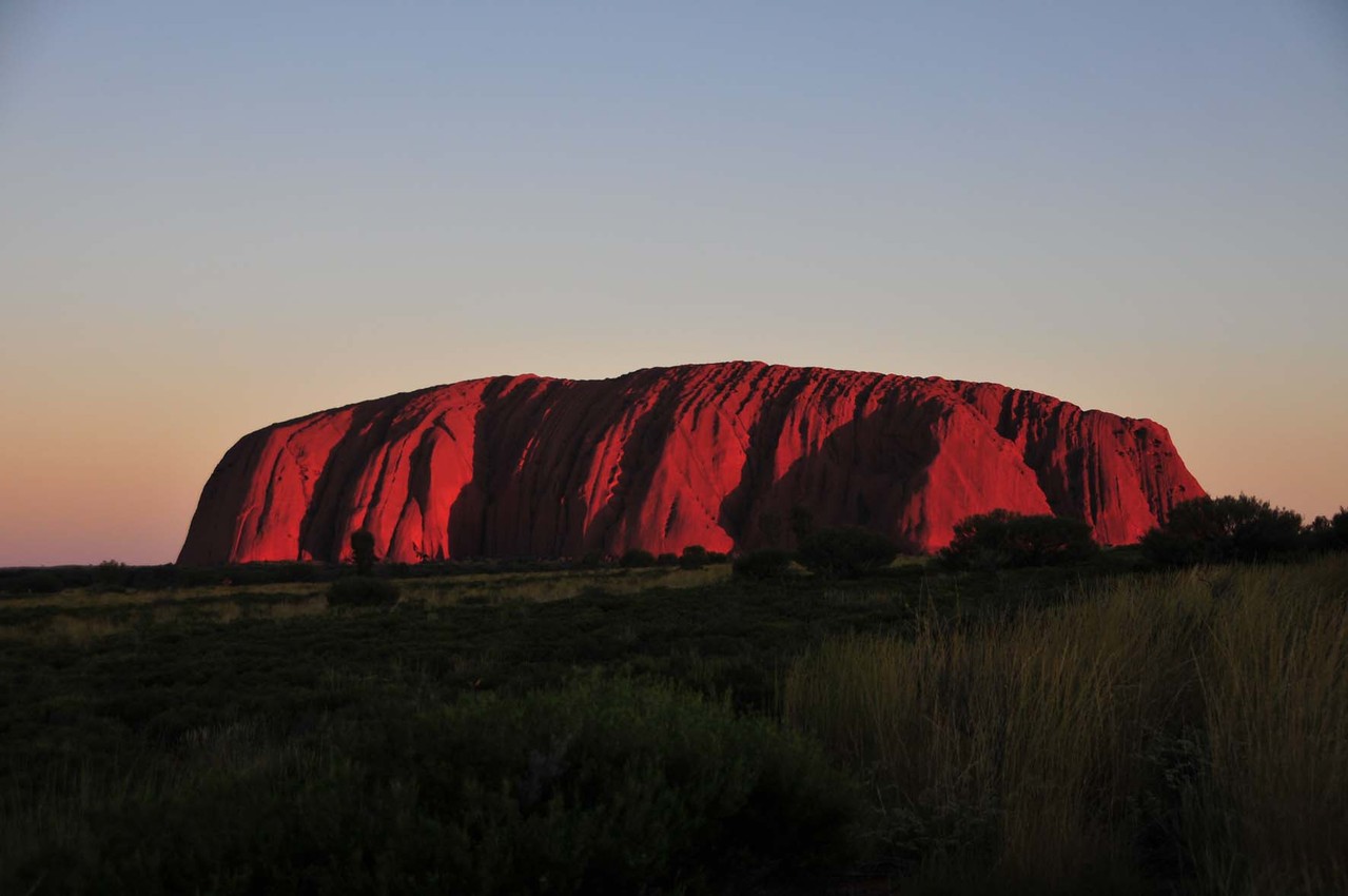 Sonnenuntergang am „Uluru“ (Ayers Rock)