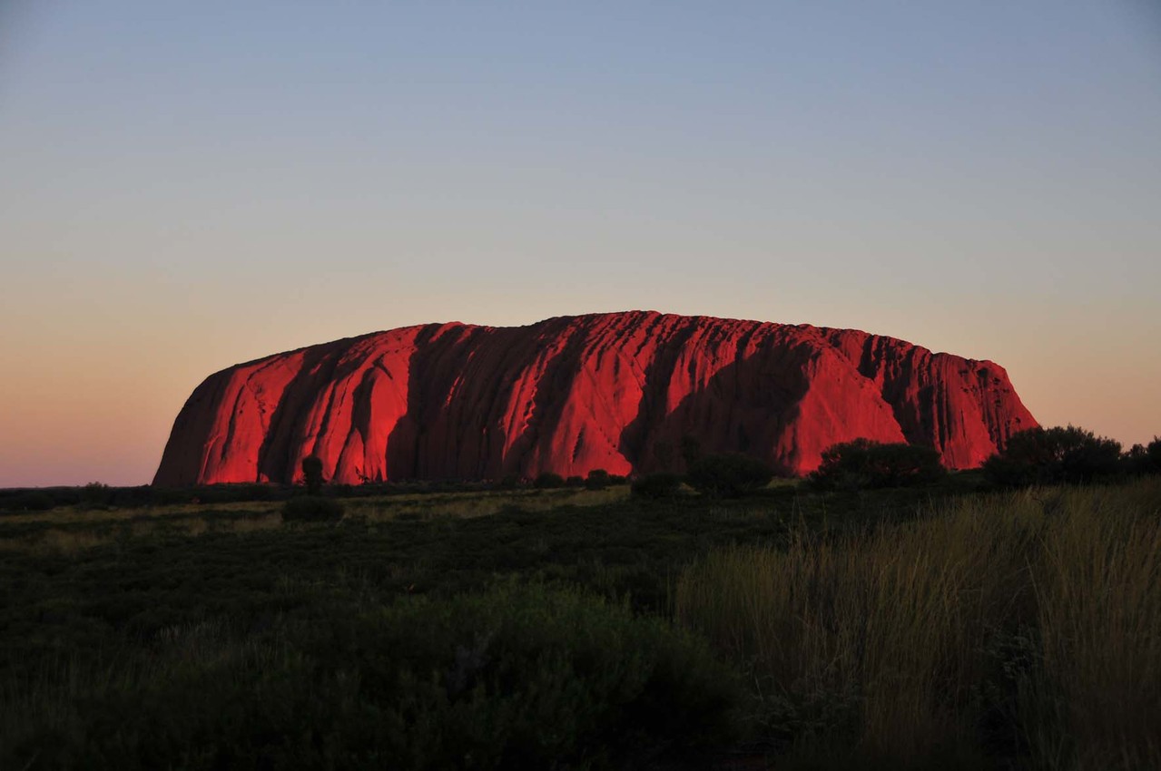 Sonnenuntergang am „Uluru“ (Ayers Rock)