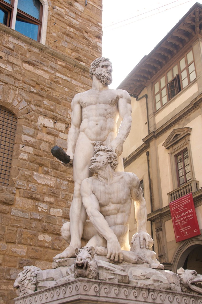 Hercules und Cacus Skulptur von Baccio Bandinelli