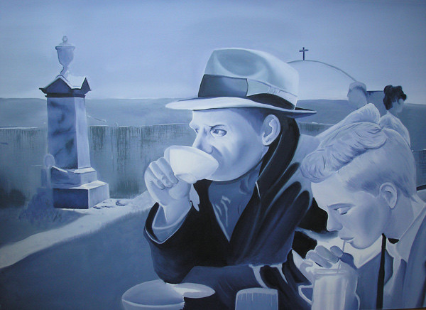 Janus 4 - Wounded Knee, 2008, Öl auf Leinwand, 100x145cm