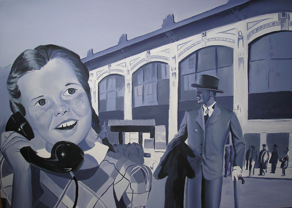 Janus 3 - New York, 2008, Öl auf Leinwand, 100x145cm