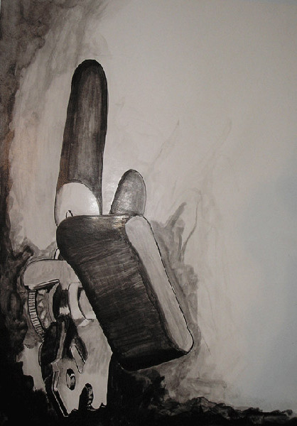 Dosenöffner XI, 2007, Tusche auf Papier, 42x30cm