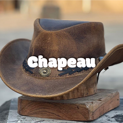 Bouton vers section Chapeaux, photo d'un chapeau de cowboy