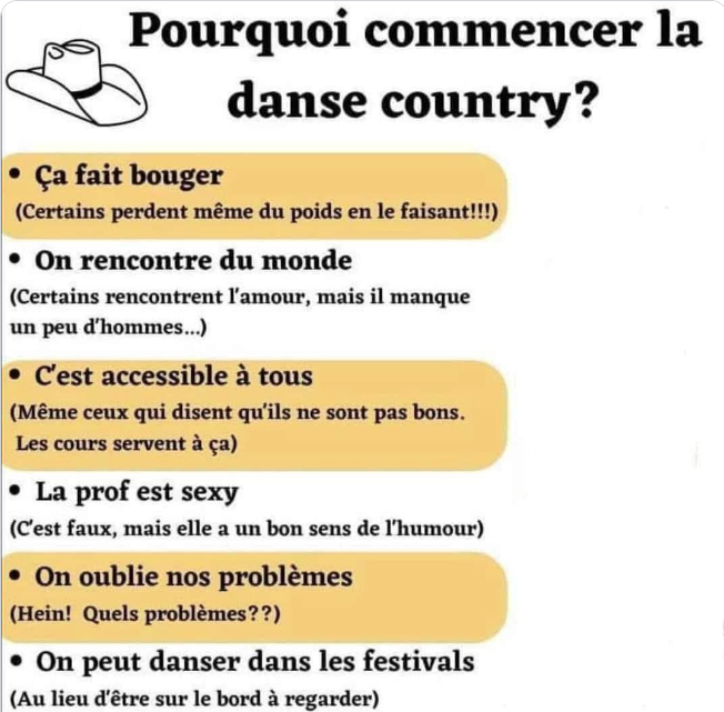 Pourquoi danser la country ?