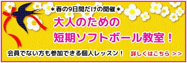 春の9日間限定！先着5名で受付終了！大人のための短期ソフトボール教室 2025～春～