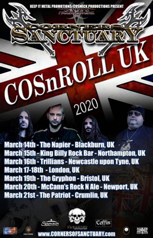 Corners of Sanctuary, New EP, NewVideo, Free Download, The Raid (For God and Country), UK tour, For COS and Country, Vagabond Entertainment Group, UK Tour,