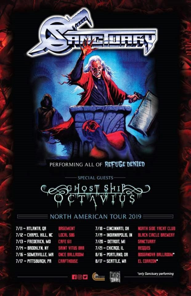 Sanctuary, Europe Festival Shows, New Video, North American tour, Refuge Denied, Ghost Ship Octavius,News Rockers And Other Animals, Rock News, Rock Magazine, Century Media Records, Rock Webzine, rock news, sleaze rock, glam rock, hair metal, heavy metal