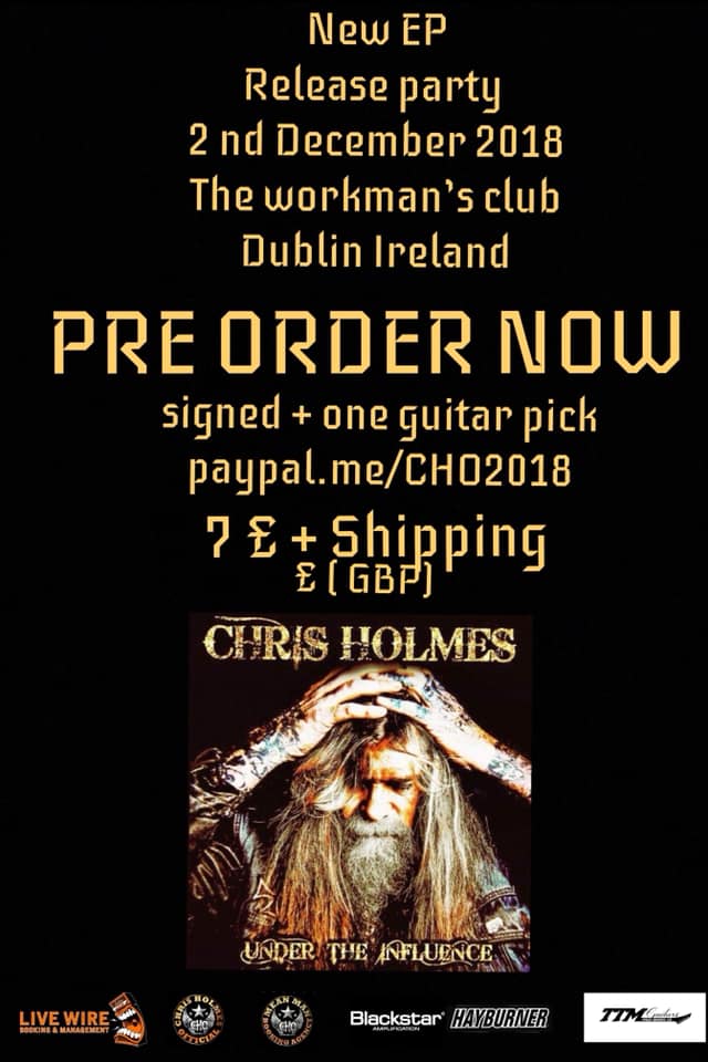 Chris Holmes New Ep Pre Order Open Rockers And Other Animals Records Webzine Sacrilege Nwobhm Rockersandotheranimalsmagazine Valeria Campagnale Hard Rock Rock Webzine Review Hair Metal Heavy Metal