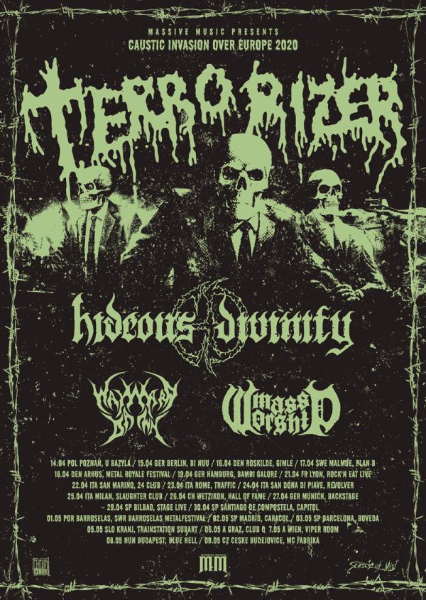 MASS WORSHIP, Video, Dreamless Graves, Tour, Terrorizer, HIDEOUS DIVINITY, Wayward Dawn, Century Media Records, Rockers And Other Animals, Metal, News