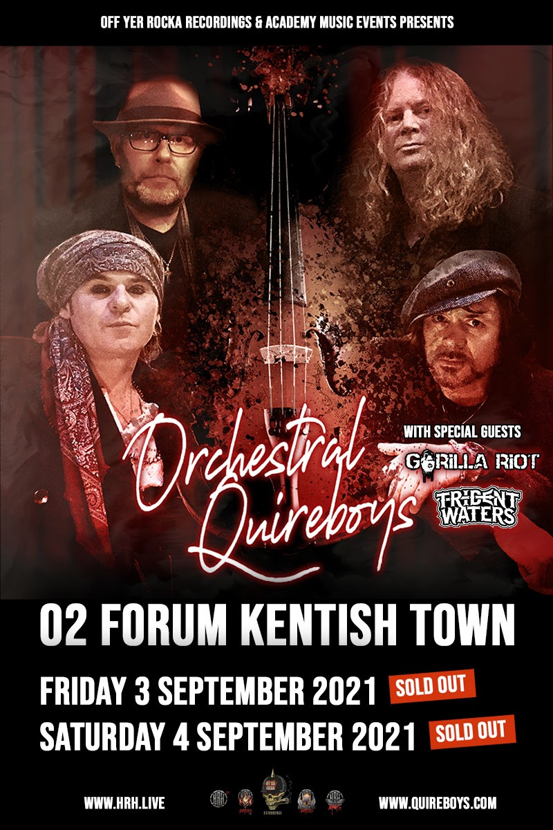 'Orchestral Quireboys' Live at the O2 Forum Kentish Town in Friday 3rd Sept 2021, rockers and other animals