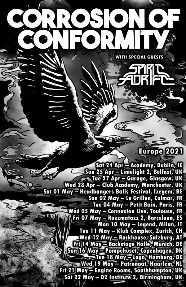 corrosion of conformity, SPIRIT ADIRFT, rockers and other animals, tour,Astral Levitation