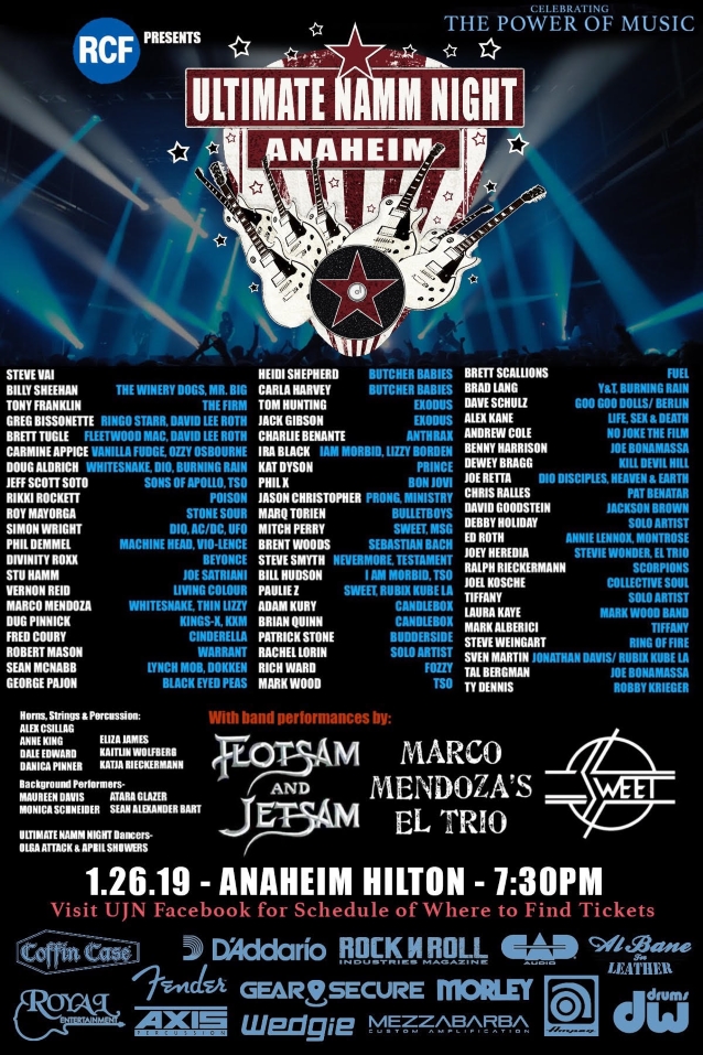 “Ultimate NAMM Night” with Steve Vai, Fred Coury, Billy Sheehan and many other artists, rockersandotheranimals, rock news,