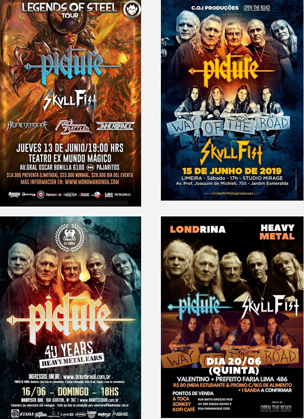 Picture, South America, Gigs, Picture Fanclub Brasil, Pure Steel Record, Heavy Metal, News Rockers And Other Animals, Rock News, Rock Magazine, Rock Webzine, rock news, sleaze rock, glam rock, hair metal, heavy metal, Atomic Genocide, Inheritance, Axe Bat