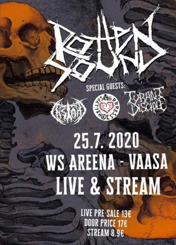 ROTTEN SOUND announce Live & Stream show at the WsArena