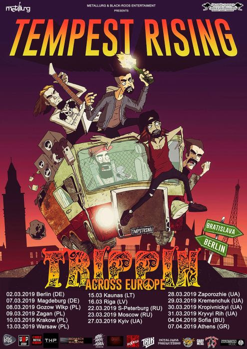 Tempest Rising, new video clip, new single, Breathe, European Tour 2019, Alter Ego, new album, upcomig album, Trippin Across Europe, rockers and other animals, rock news, rock mag, rock webzine, sleazy rock, glam rock