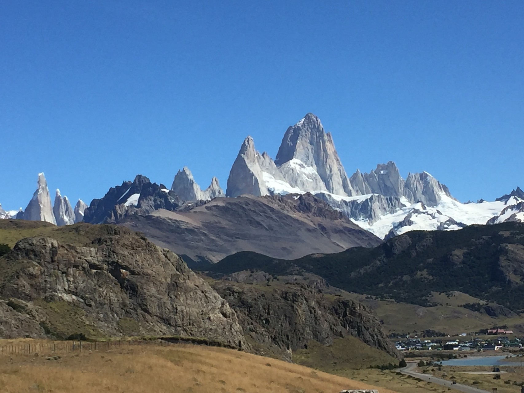 Von der Strasse Richtung El Chanten, den Fitz Roy