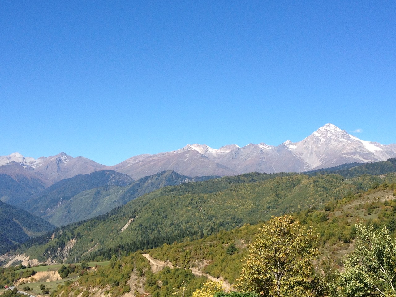 Blick auf die 4000 und 5000er Berge