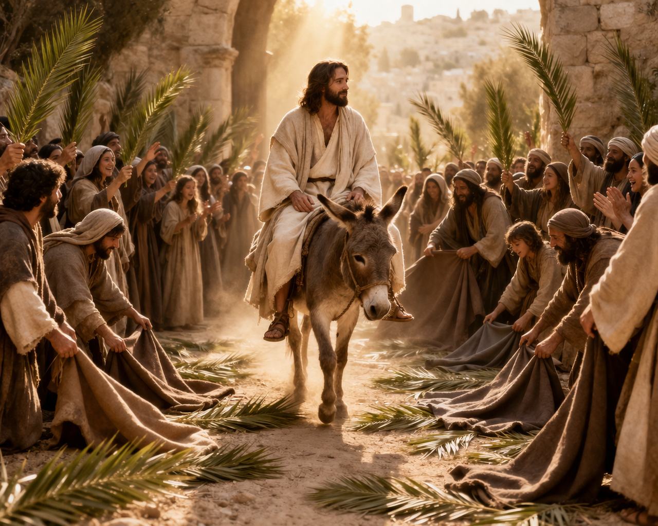 2 - Jésus entre à Jérusalem: un Roi humble et plein de douceur