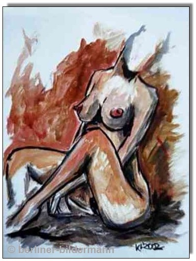 “Nude” / 2003 / Bildgrösse: 40×50 cm/ Acryl auf Malpapier