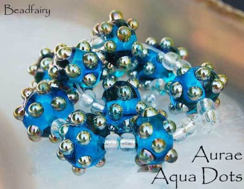 10 Vintage Rondelle Aqua Blue Swirl Beads Craft Jewelry Making 10 x 8.5mm