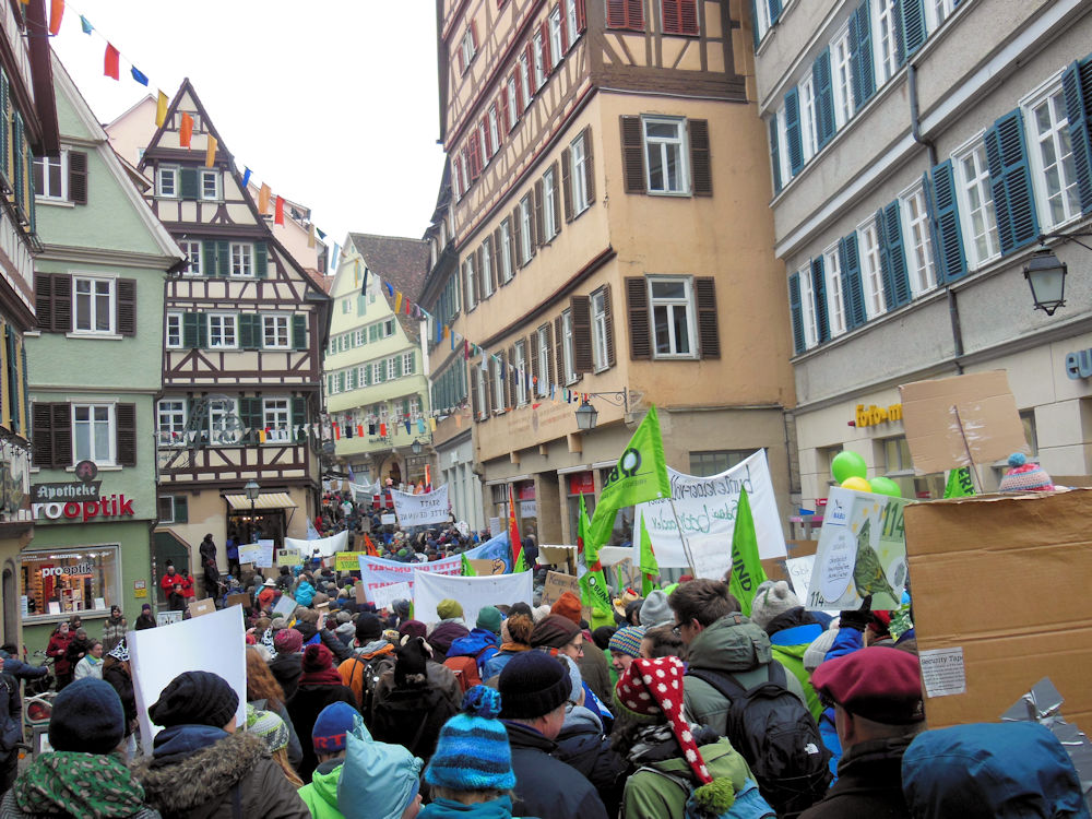 Der Demostrationszug beginnt, Foto F. Handel