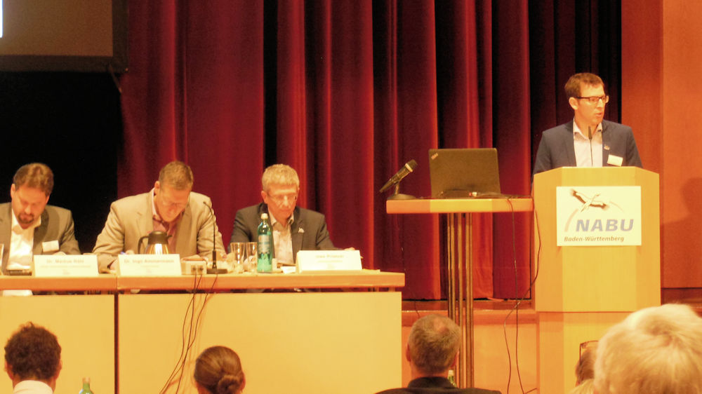 NABU BW Vorsitzender Johannes Enssle bei seiner Rede, Foto F. Handel