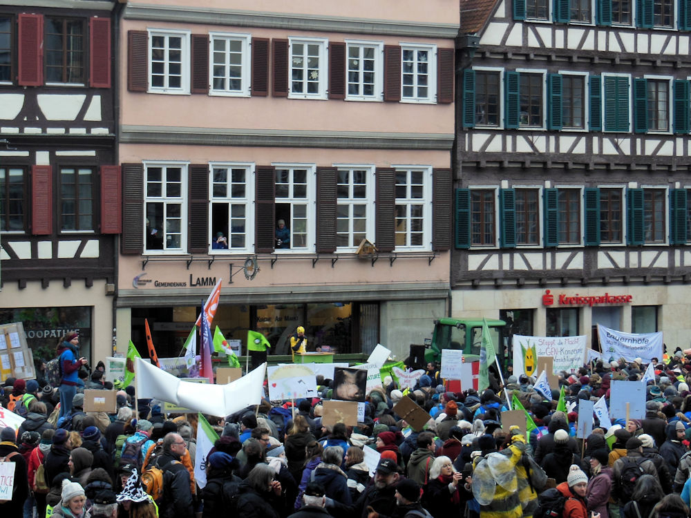 Kundgebung auf dem Markplatz, Foto F. Handel