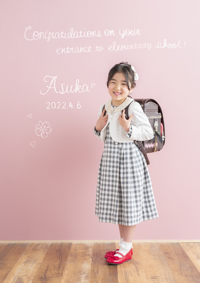 入学の記念に写真撮影♡