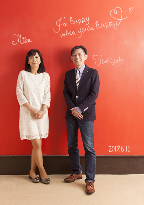 札幌市西区の写真館でご夫婦の記念写真撮影