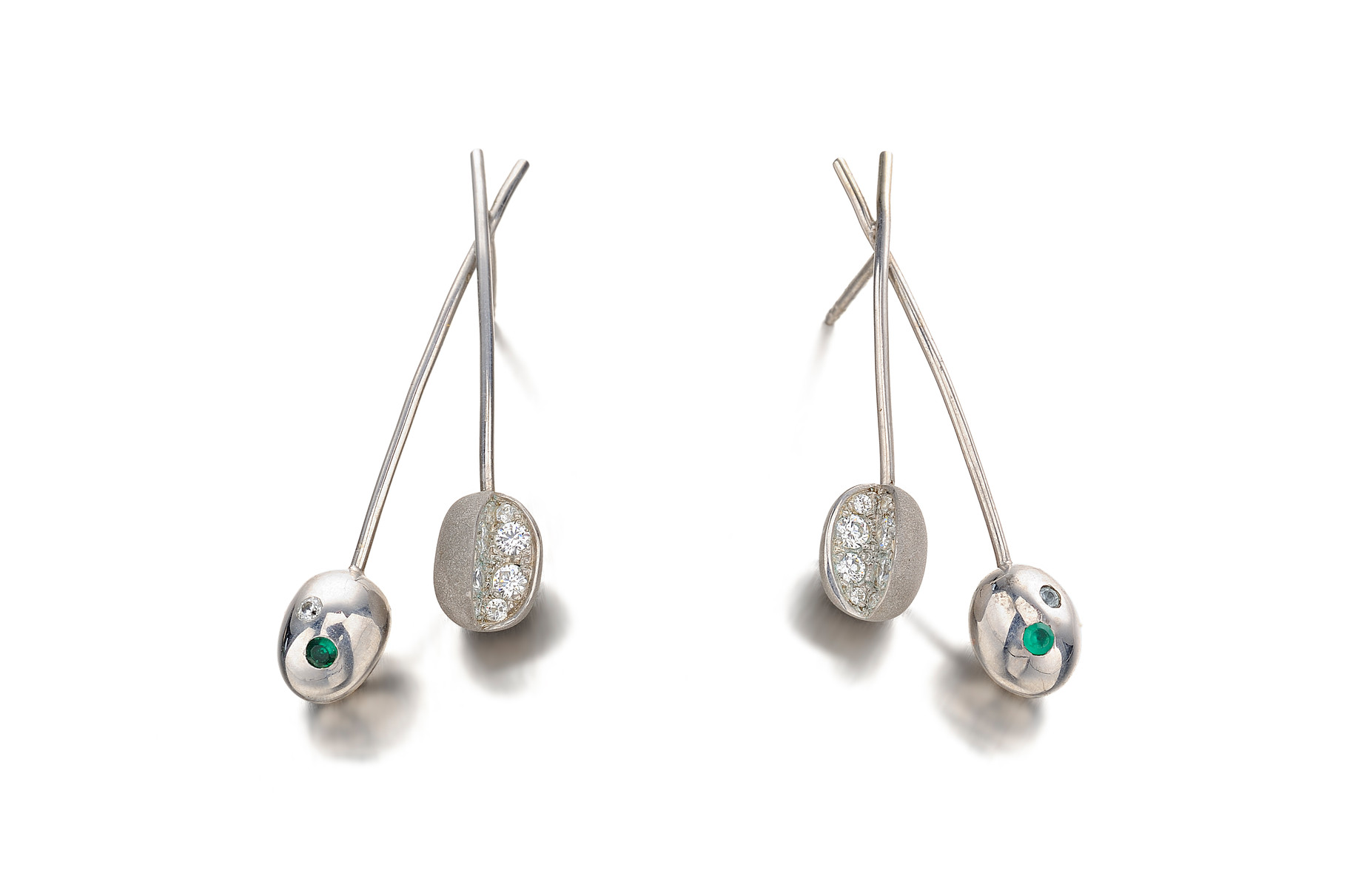 Orecchini Argento 925 peridotto zirconi