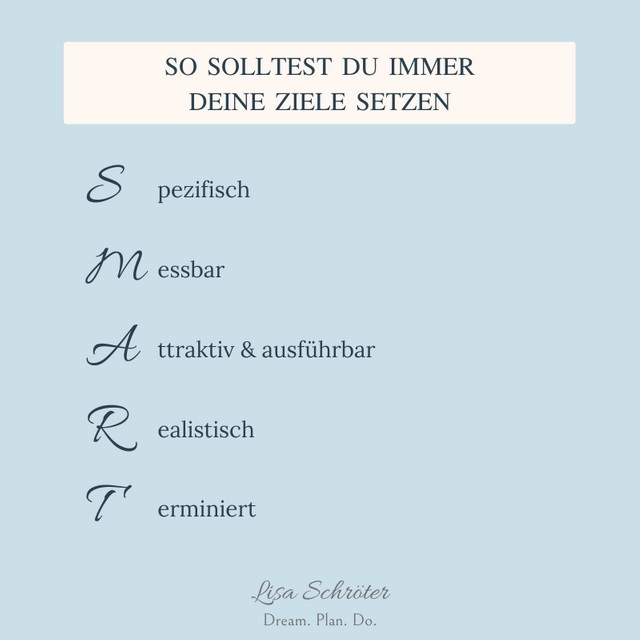 Selbstmanagement mit SMART Zielen