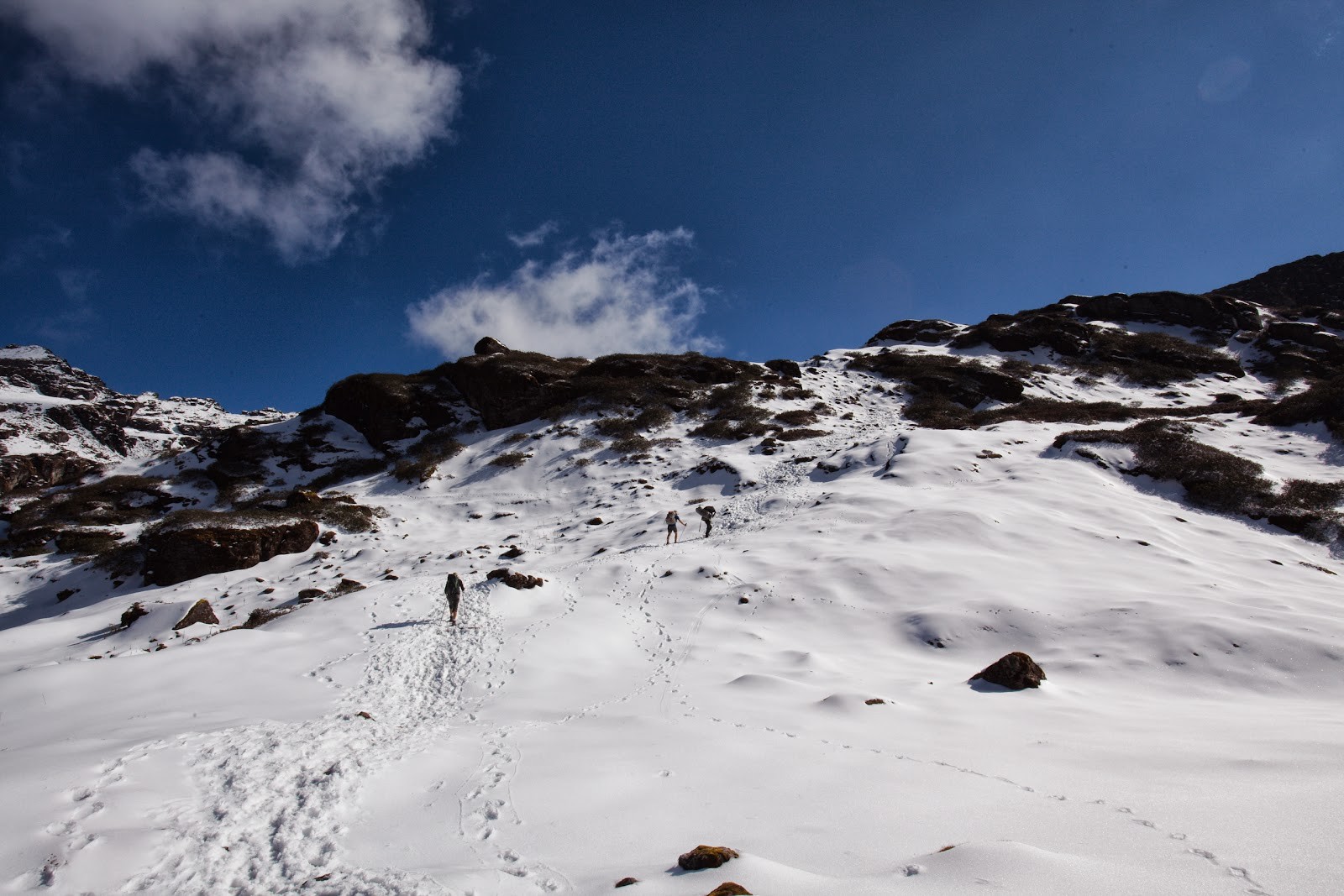 Aufstieg zum Shipton La auf 4216 Meter