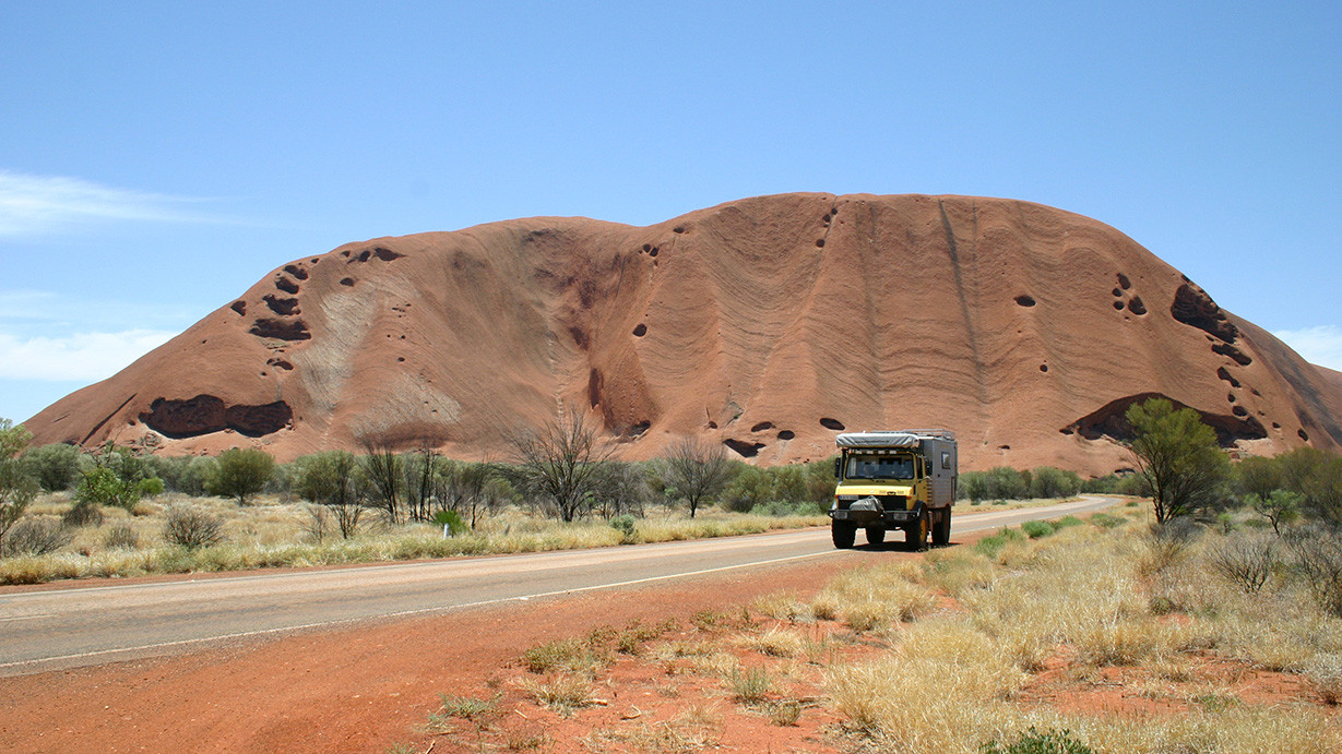 Am Uluru, Australien