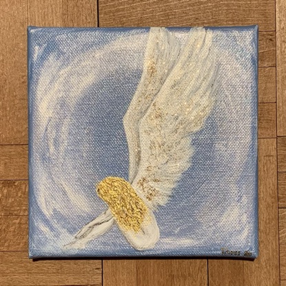 Angel in Blue / 15 x 15 cm