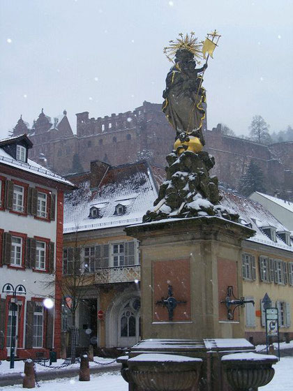 Schloss Heidelberg im Winter