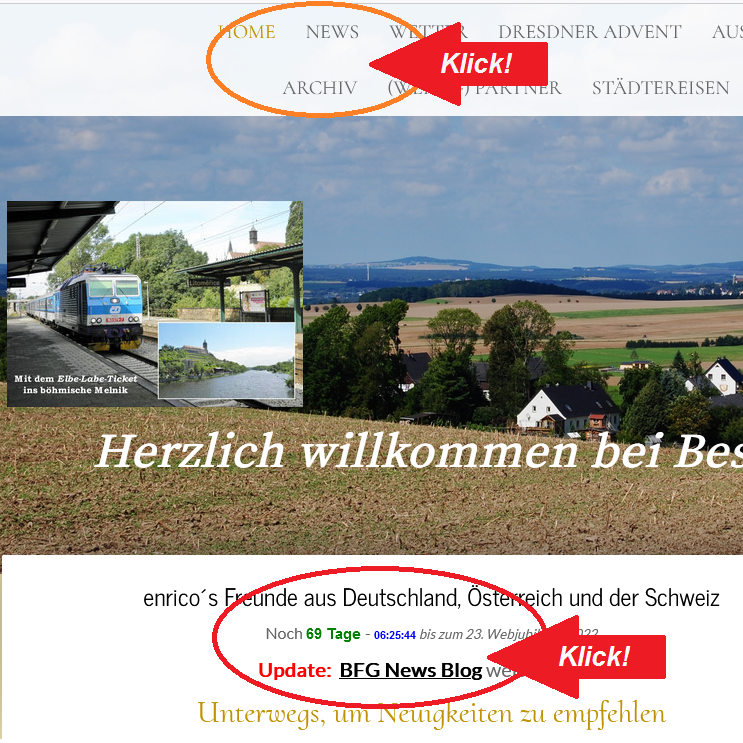 UPDATE: News Blog - und neue Beiträge über jeweiligen Button