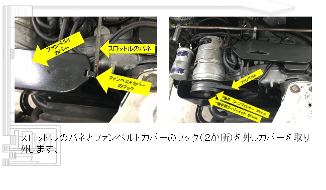 type３ファンベルト交換方法　岐阜市岩田西　空冷ビートル専門店garagelooker