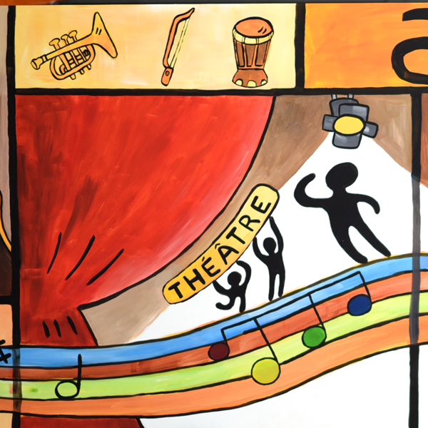 Fresque/ enseigne pour l'Académie Musicale du 14e (détail maquette)