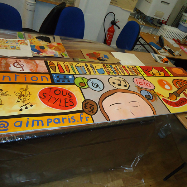 Fresque/ enseigne pour l'Académie Musicale du 15e (détail)