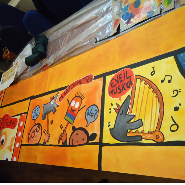 Fresque/ enseigne pour l'Académie Musicale du 15e (détail)