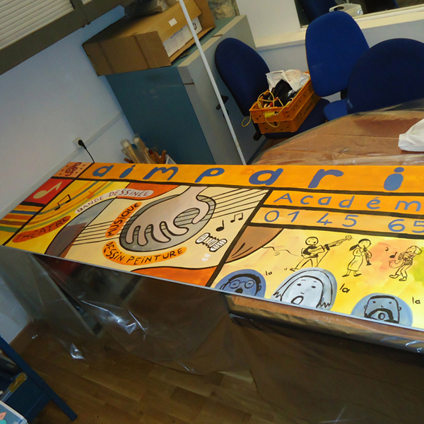 Fresque/ enseigne pour l'Académie Musicale du 15e (détail)