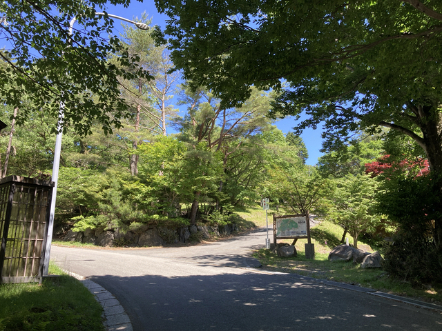 公園入口で右の道へ