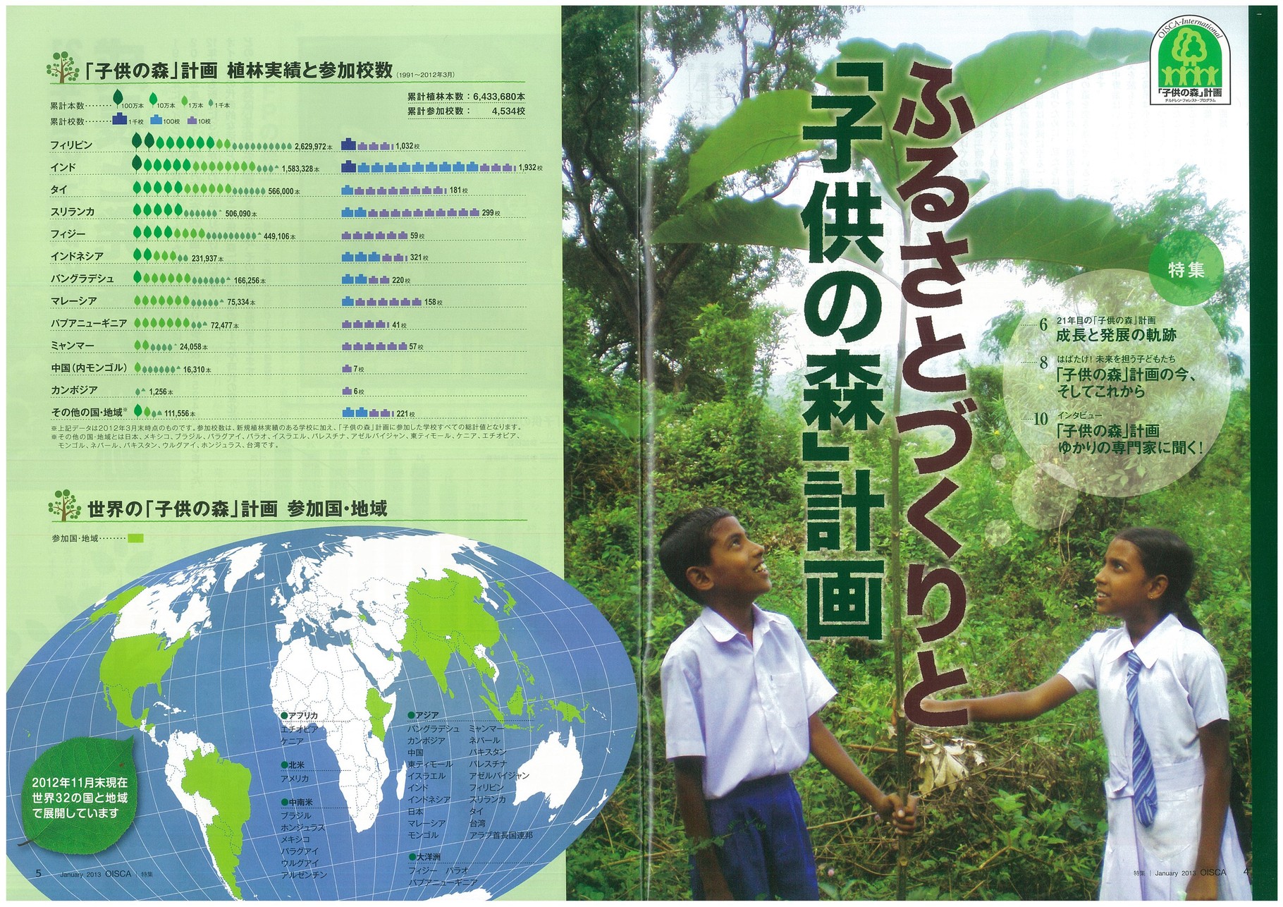 子供の森 計画 ニュース 特集レポート オイスカ 子供の森 計画 緑の地球を世界の子供たちとともに