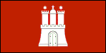 Flagge von Hamburg