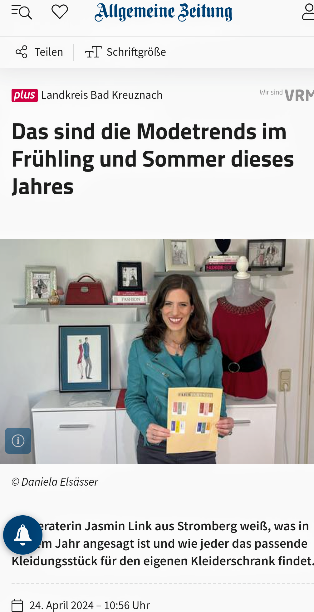 Stilexpertin für Medien wie TV, Zeitungen und die Deutsche Presseagentur