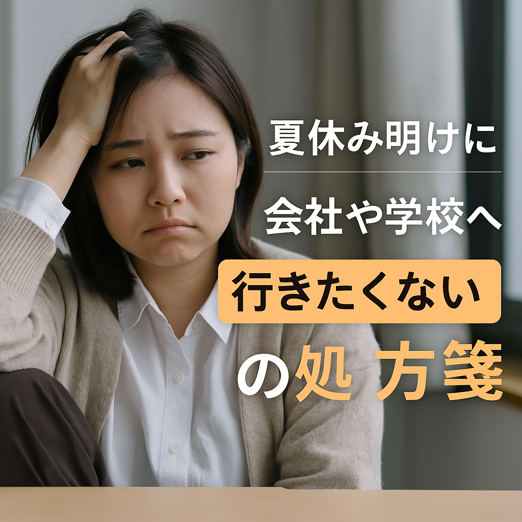 夏休み明けに会社や学校へ行きたくない時の処方箋